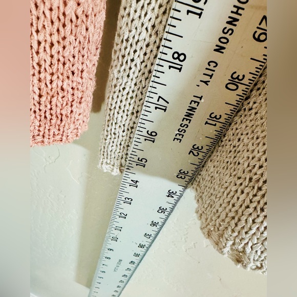 Nordstrom Easel Sweater Knit Light Weight LS Color Block Pink/Gray SZ Medium NEW - Picture 11 of 15